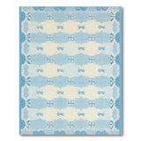 Light Blue Butterfly Motif Area Rug