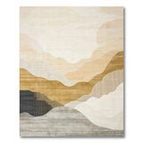 Abstract Layered Mountain Beige Area Rug