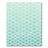 Blue and Teal Geometric Wave Area Rug
