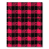 Pink Black Buffalo Check Distressed Vintage Area Rug