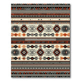Southwestern Orange Geometric Tribal Rug