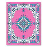 Traditional Persian Ornate Pink Mandala Area Rug