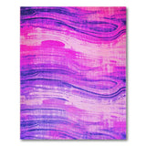 Distressed Purple Wave Area Rug