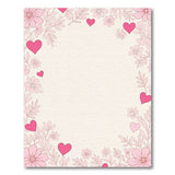Blush Pink Floral Hearts Area Rug