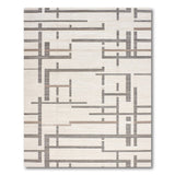 Modern Geometric Neutral Area Rug