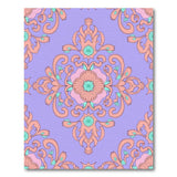 Purple Purple Ornate Floral Vintage Area Rug
