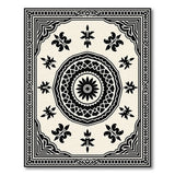 Black and White Elegant Black White Persian Medallion Rug