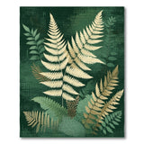 Vintage Fern Emerald Green Area Rug