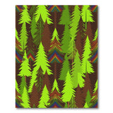 Lime Green Pine Forest Area Rug