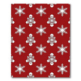 Snowflake Red Festive Red Snowflake Area Rug