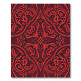Intricate Crimson Persian Medallion Rug