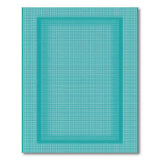 Teal Nested Grid Geometric Area Rug