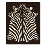 Bold Black White Zebra Hide Rug
