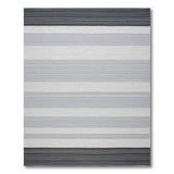 Modern Grey Striped Flatweave Area Rug