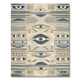 Evil Eye Tribal Geometric Area Rug