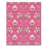 Vibrant Pink Lotus Floral Area Rug