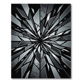 Shattered Prism Black White Geometric Rug