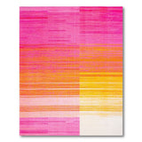 Vibrant Pink-to-Yellow Gradient Stripe Rug