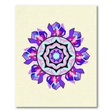 Vibrant Pink Purple Mandala Geometric Area Rug