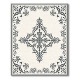 Grey Ornate Grey Medallion Area Rug