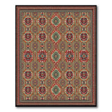 Red Octagon Medallion Persian Area Rug