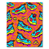 Playful Cartoon Sneakers Area Rug