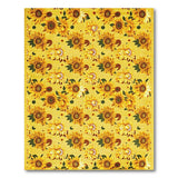 Yellow Sunflower Meadow Yellow Area Rug