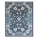Navy Blue and Teal Navy Blue Persian Floral Area Rug