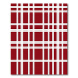 Rustic Farmhouse Bold Red White Plaid Area Rug