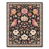 Vibrant Birds Floral Persian Area Rug