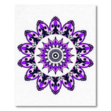 Boho Chic Purple Purple Mandala Boho Area Rug