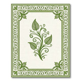 Ornate Green Leaf Vine Area Rug