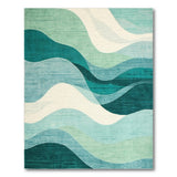 Teal Wave Abstract No. 11 Area Rug