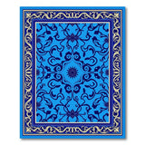 Blue and Teal Ornate Blue Persian Floral Area Rug