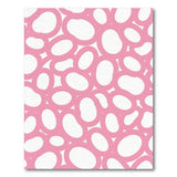 Modern Pink Oval Overlap Area Rug