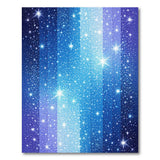 Starry Blue Gradient Stripe Area Rug