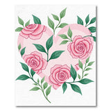 Heart of Pink Roses Area Rug
