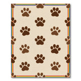 ODIKA Rainbow Paw Print Kids Rug