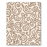 Beige Brown Floral Swirl Area Rug