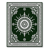 Emerald Green Sun Mandala Area Rug