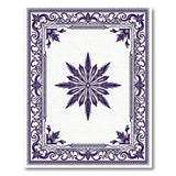 Purple Ornate Snowflake Area Rug
