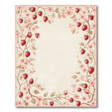 Pink Strawberry Floral Area Rug