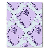 Purple Swirling Abstract Area Rug