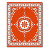 Traditional Persian Orange Vibrant Orange Persian Medallion Area Rug