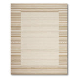 Cream Tan Heritage Tribal Border Area Rug