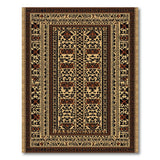 Brown and Tan Brown Tan Heritage Tribal Geometric Rug
