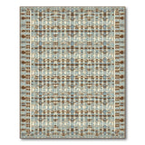 Teal Geometric Abstract Blue and Teal Area Rug