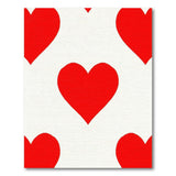 Red Playful Red Hearts Scatter Area Rug