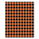 Orange Bold Orange Black Diamond Geometric Area Rug