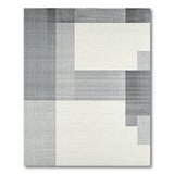 Black White Geometric Grid No. 22 Area Rug